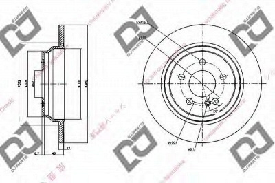DJ PARTS bd1150 -  Тормозной диск